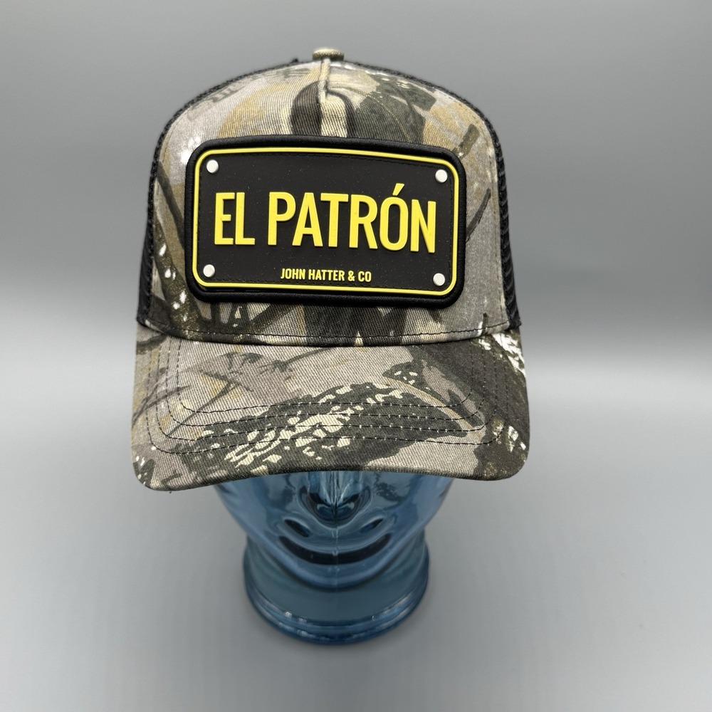 John Hatter & Co El Patrón Camo Trucker Hat Mesh Snapback Adjustable Streetwear